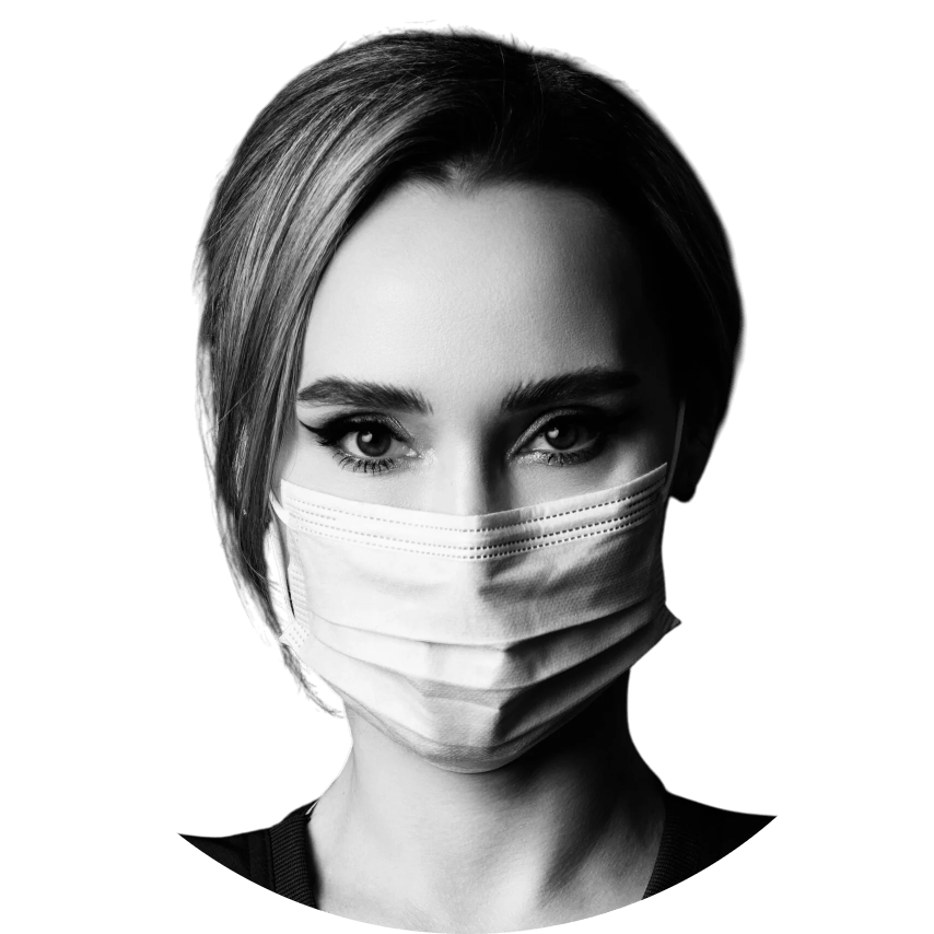 Dr. Diana Gheorghiță cu mască chirurgicală